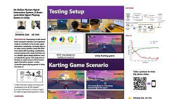 An Online Human-Agent Interaction System: A Brain-controlled Agent Playing Games in Unity