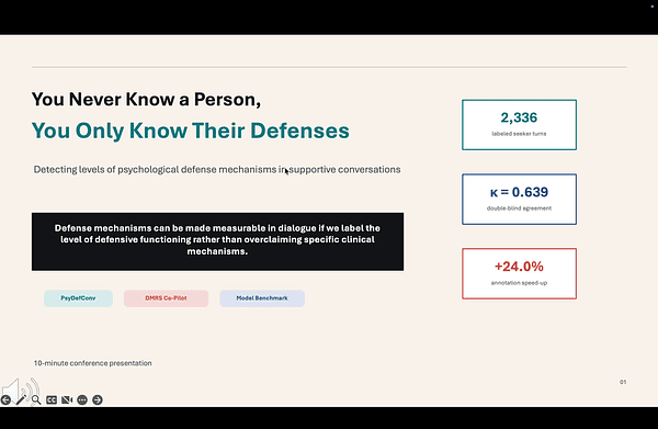 You Never Know a Person, You Only Know Their Defenses: Detecting Levels of Psychological Defense Mechanisms in Supportive Conversations