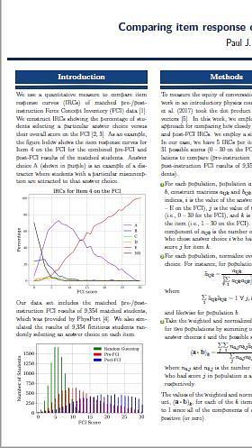 Comparing item response curves of matched pre-/post-FCI respondents