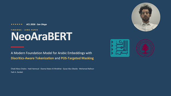 NeoAraBERT: A Modern Foundation Model for Arabic Embeddings with Diacritics-Aware Tokenization and POS-Targeted Masking