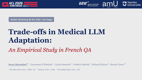 Trade-offs in Medical LLM Adaptation: An Empirical Study in French QA