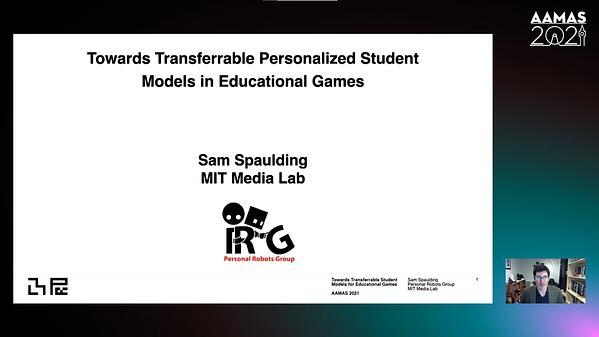 Towards Transferrable Personalized Student Models in Educational Games