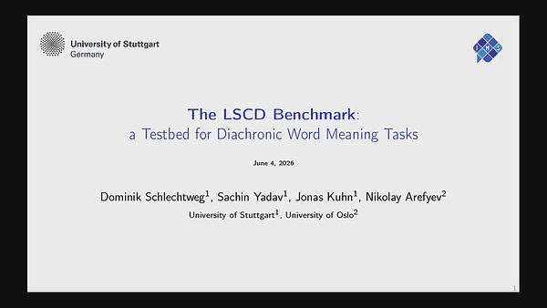 The LSCD Benchmark: a Testbed for Diachronic Word Meaning Tasks