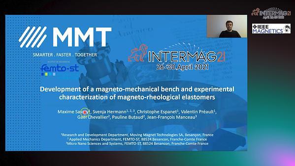 Development of a magneto-mechanical bench and experimental characterization for magneto-rheological elastomers