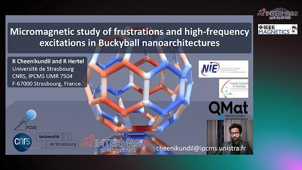 Micromagnetics of Frustrated States and High-frequency Modes in Artificial Buckyball Nanostructures