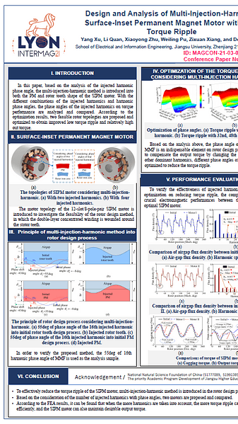  Design and Analysis of a Low Torque Ripple Inset-Permanent-Magnet Motor Considering Multi-Harmonic Injection