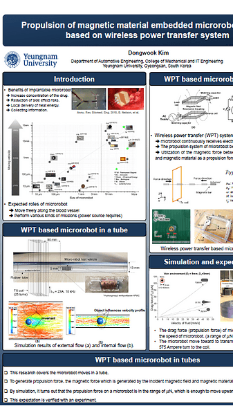  Propulsion of magnetic material embedded microrobot in tubes based on wireless power transfer system