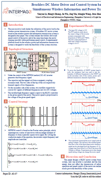  Brushless DC Motor Driver and Control System based on Simultaneous Wireless Information and Power Transfer