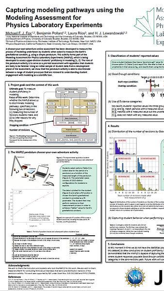 Capturing modeling pathways using the Modeling Assessment for Physics Laboratory Experiments