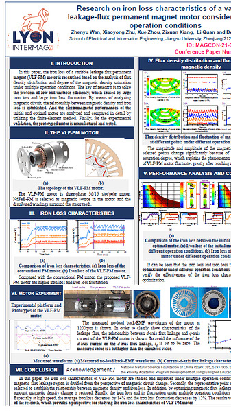  Research on iron loss characteristics of a variable-leakage-flux permanent magnet motor considering multiple operation conditions