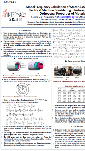  Modal Frequency Calculation of Stator Assembly of the Electrical Machine Considering Interference Fit and Orthogonal Properties of Materials