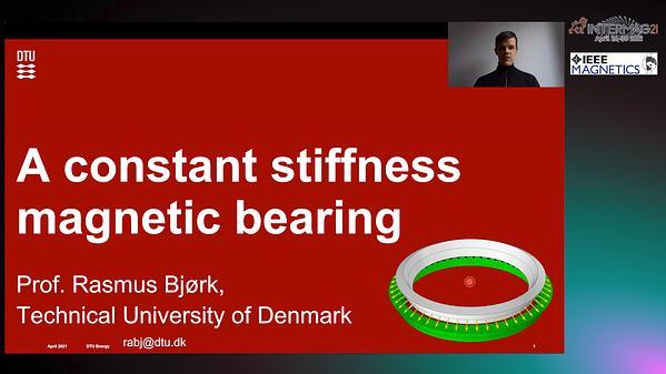  A constant stiffness magnetic bearing