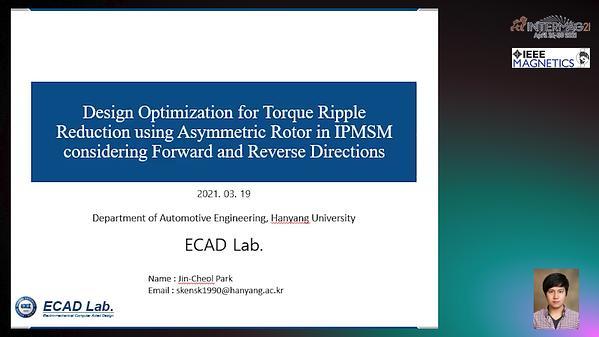  Design Optimization for Torque Ripple Reduction using Asymmetric Rotor in IPMSM considering Forward and Reverse Directions