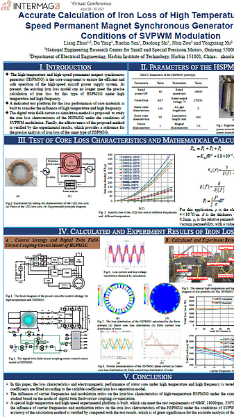  Accurate Calculation of Iron Loss of High Temperature and High Speed Permanent Magnet Synchronous Generator Under the Conditions of SVPWM Modulation