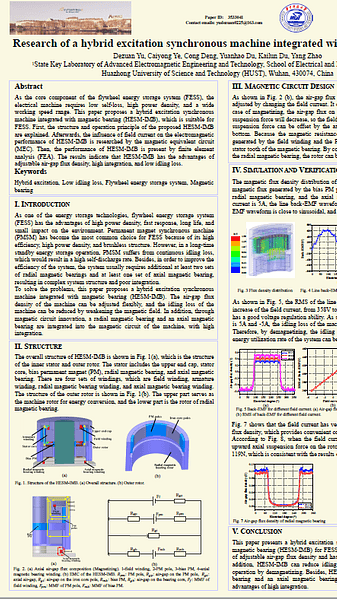  Research of a hybrid excitation synchronous machine integrated with magnetic bearings