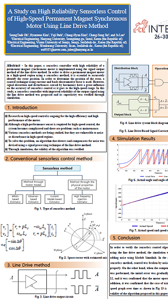  A Study on High Reliability Sensorless Control of High Speed Permanent Magnet Synchronous Motor Using Line Drive Method