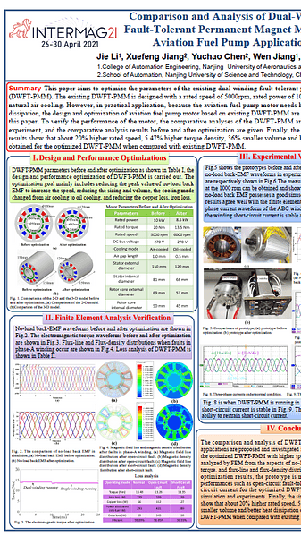  Comparison and Analysis of Dual-Winding Fault-Tolerant Permanent Magnet Motor for Aviation Fuel Pump Applications