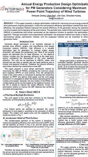  Annual Energy Production Design Optimization for PM Generators Considering Maximum Power Point Trajectory of Wind Turbines