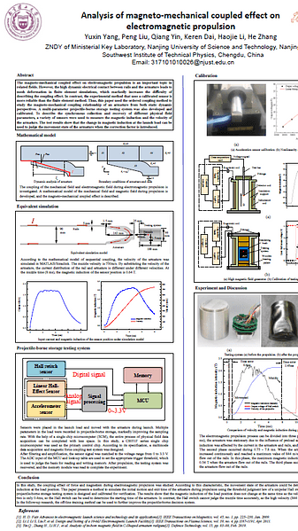  Analysis of magneto-mechanical coupled effect on electromagnetic propulsion