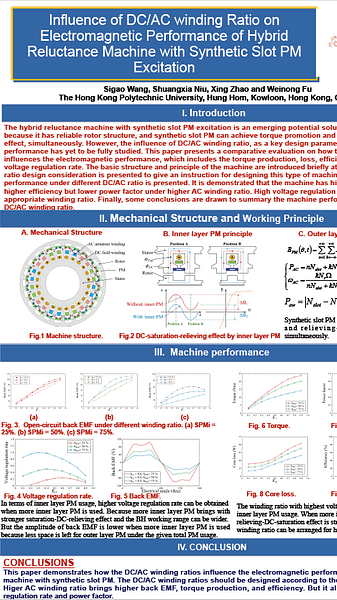  Influence of DC/AC Winding Split Ratio on Electromagnetic Performance of Hybrid Reluctance Machine with Synthetic Slot PM Excitation