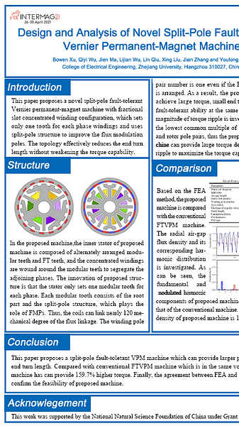  Design and Analysis of Novel Split-Pole Fault-Tolerant Vernier Permanent Magneic Machine