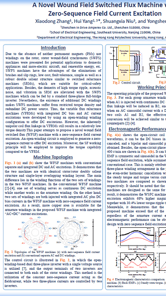  A Novel Wound Field Switched Flux Machine with Zero-Sequence Field Current Excitation