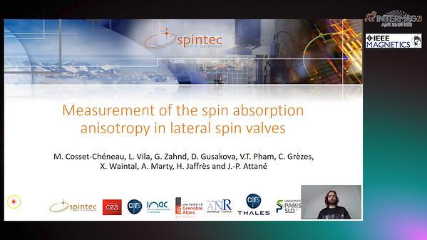  Measurement of the Spin Absorption Anisotropy in Lateral Spin Valves