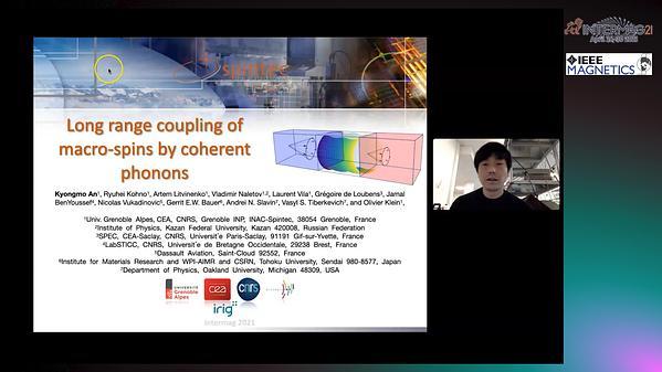  Long range coupling of magnetic bilayers by coherent phonons