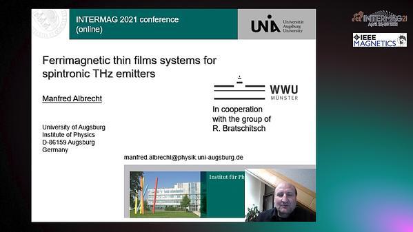  Ferrimagnetic thin films systems for spintronic THz emitters