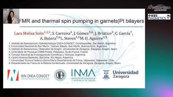  FMR and Thermal Spin Pumping in Garnets|Pt Bilayers