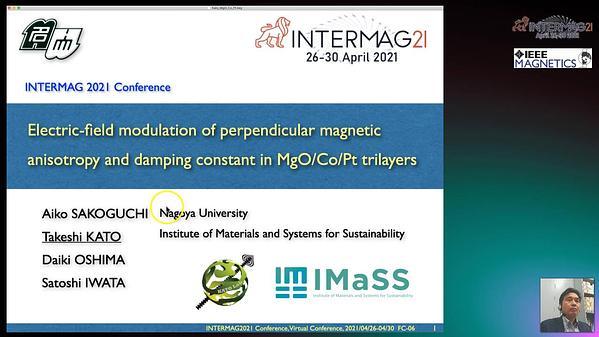  Electric-field modulation of perpendicular magnetic anisotropy and damping constant in MgO/Co/Pt trilayers