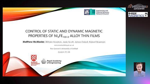  Control of Static and Dynamic Magnetic Properties of NixFe100-x Alloy Thin Films