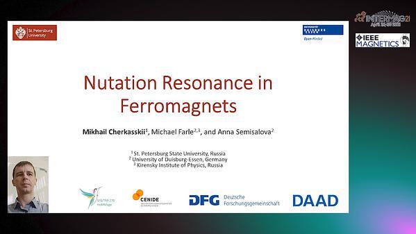  Nutation resonance in ferromagnets