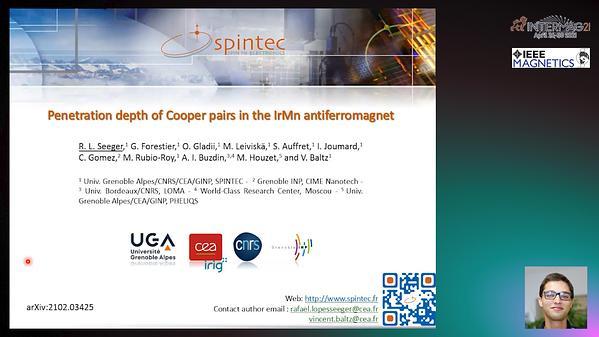  Penetration depth of Cooper pairs in the IrMn antiferromagnet