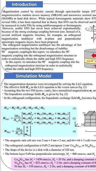  Spin Transfer Torque Oscillation in Orthogonal Magnetization Disks