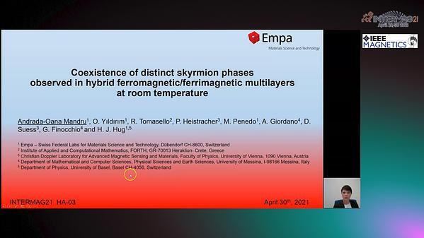  Coexistence of distinct skyrmion phases observed in hybrid ferromagnetic/ferrimagnetic multilayers