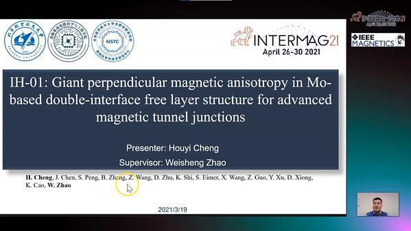  Giant perpendicular magnetic anisotropy in Mo-based double-interface free layer structure for advanced magnetic tunnel junctions