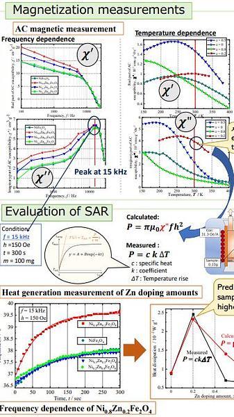  PEGylation of Ni1-xZnxFe2O4 Nanoparticles with Heat Dissipation Based on Néel and Brownian Relaxation