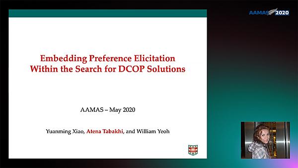 Embedding Preference Elicitation Within the Search for DCOP Solutions