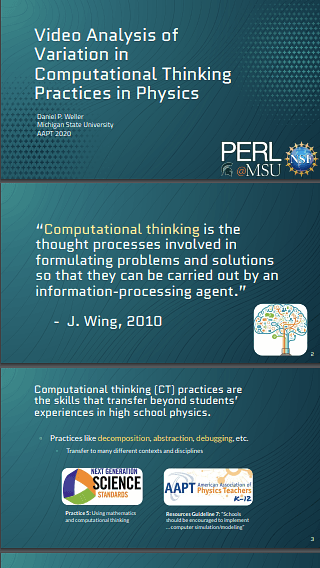 Video Analysis of Variation in Computational Thinking Practices in Physics - Poster