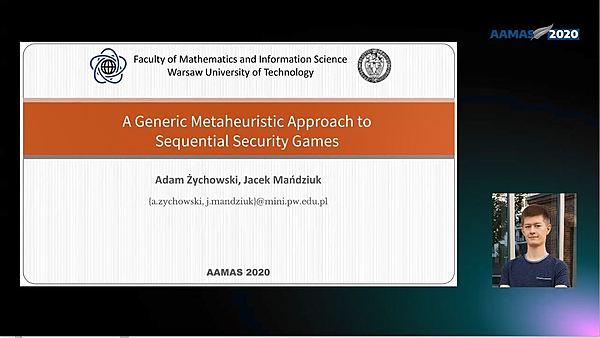 A Generic Metaheuristic Approach to Sequential Security Games