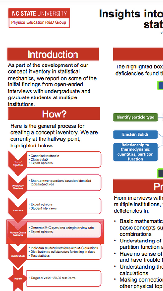 Insights into student understanding of statistical mechanics (PERC)