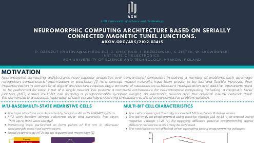 Neuromorphic computing architecture based on serially connected magnetic tunnel junctions