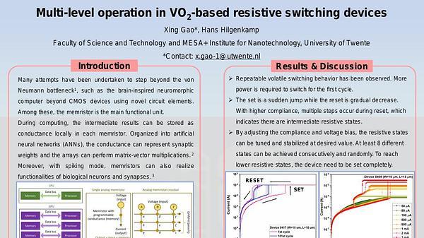 Multi-level operation in VO2 resistive switching devices