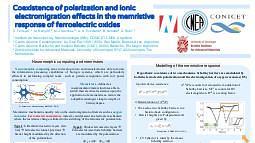 Coexistence of polarization and ionic electromigration effects in the memristive response of ferroelectric oxides