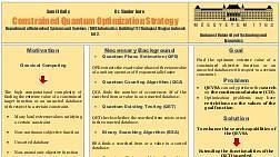 Constrained Quantum Optimization Strategy