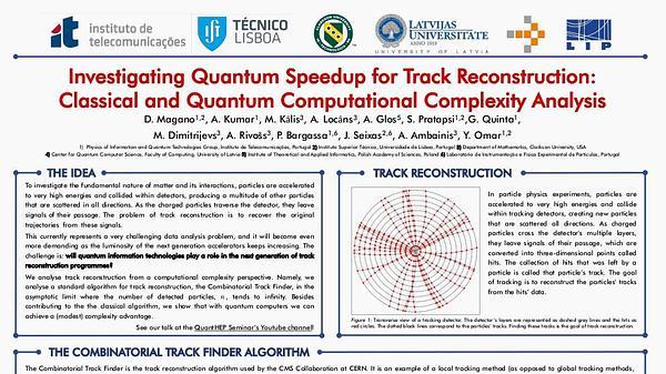 Investigating Quantum Speedup for Track Reconstruction: Classical and Quantum Computational Complexity Analysis