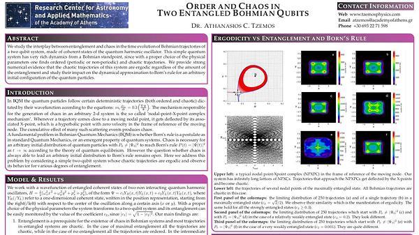 Order and Chaos in Two Entangled Bohmian Qubits