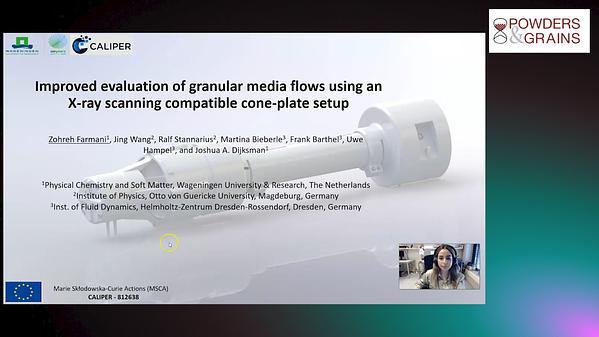 Improved evaluation of granular media flows using an X-ray scanning compatible cone-plate setup