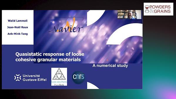 Quasistatic response of loose cohesive granular materials